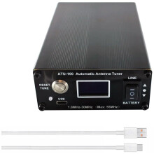 ATU-100 Antenna Tuner for Ham Radio 1.8-55MHz Automatic Antenna Tuner By N7DDC 100W Open Source Shortwave with Battery
