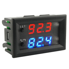W2809 12V AC110-220V Sondenleitung Digitale Temperaturregelung LED Anzeige Thermostat mit Heiz /KüHlsteuerinstrument