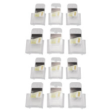 12 Pack Premium Trifold 4 Inches Wide Brochure Holder, Plastic Brochure Holder Wall Mount Clear Countertop Organizer