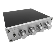 HIFI Verlustfrei 1 Eingang 4 Ausgang RCA HUB Audio Verteiler Signal Selektor Schalter Quellen Umschalter LautstäRke VerstäRker (Silber)