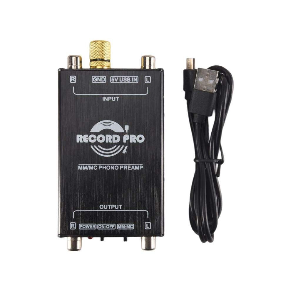 Mm Mc Phono Stage Preamp Vinyl Record Player Turntable Preamplifier Black 6132206294663