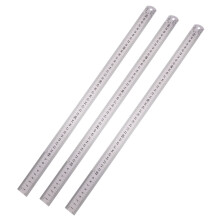 3X Right Stainless Steel Metric Ruler 50 cm Stainless Metric Ruler