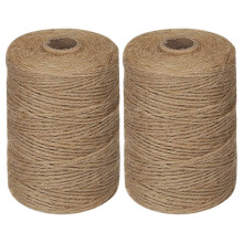 2X 200M / Rolle 2mm Jutegarn Naturdicke Braune Schnur für Haus Garten Pflanzen BilderhäNger Industrielle Verpackungs Schnur