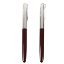 2X HERO 616 Pluma con Capucha Y Portaplumas de Rojo Oscuro Vintage