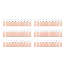 60 Piezas de Llavero de Madera Rectangular En  Llaveros de Madera de Bricolaje Etiquetas para Llaves Que Pueden Grabar Regalos de Bricolaje