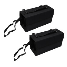 2X 80 Slots Large Capacity Folding  Pen Case Art Markers Pen Storage Carrying Bag Black