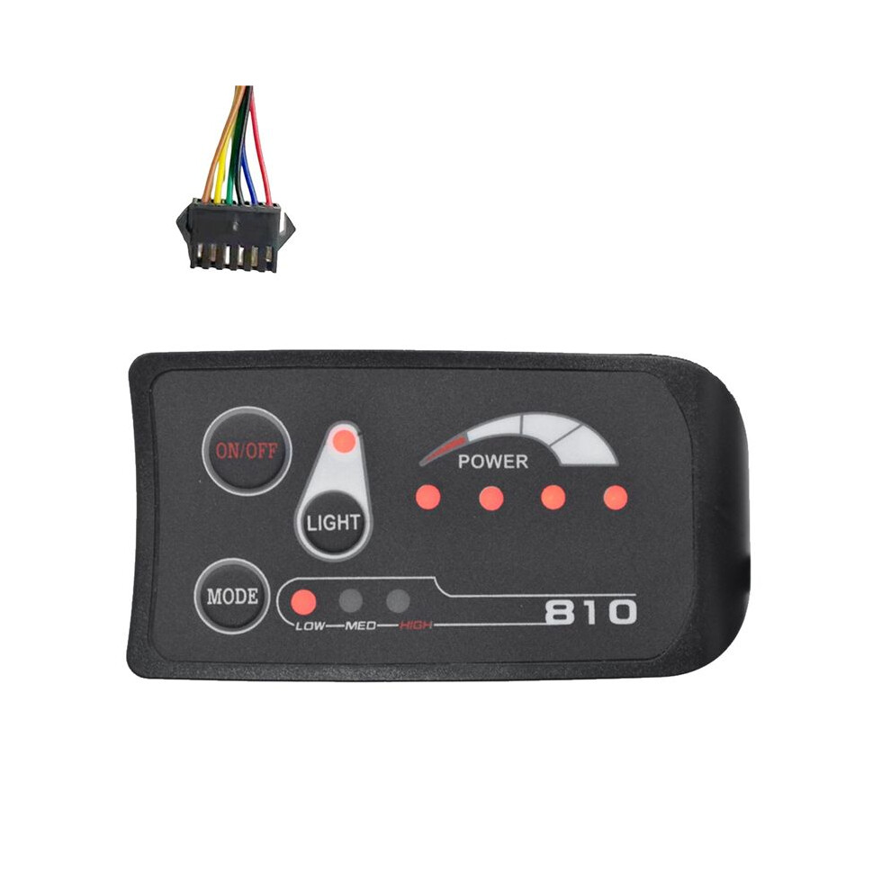S810 E-Bike Meter Led Display Ip65 36V Uart For Electric Bike Electric Bicycle Meter(Sm 6Pin) 4713632065519