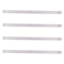 4X Right Stainless Steel Metric Ruler 50 cm Stainless Metric Ruler