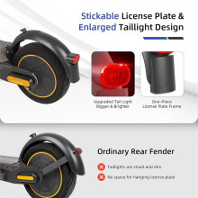 Scooter Rear Replacement Accessories with Tail Light with Brake for M365 Pro Pro2 1S Lite MI3 Scooter Grey-Red