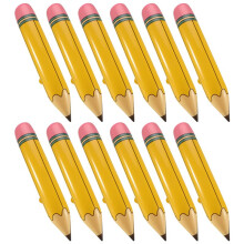 12 Stück 27 Zoll Riesige Große Aufblasbare Bleistift-Geburtstagsfeiergeschenke Bleistift-Hänge-Klassenzimmerdekoration