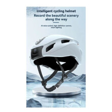 Ultra-Clear Video Recording AI Voice Recorder Safety Helmet for Cycling Electric Bike Motorcycle Black