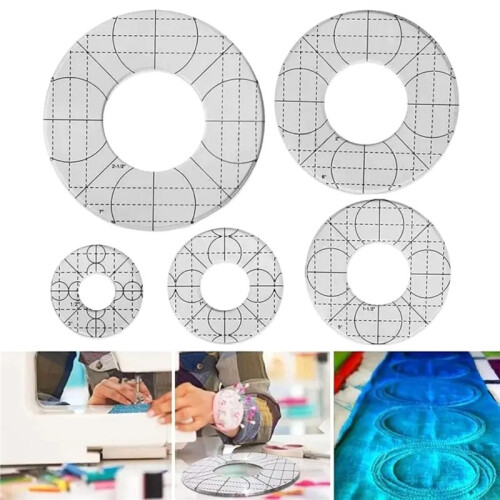 Acrylic Patchwork Ruler Set - 5PCS Sewing Multi Tool Quilting Templates Clothing Ruler Measurements 1