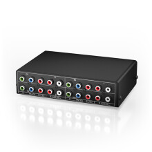 Commutateur AV Composant Rgb 3 Voies SéLecteur Audio VidéO Sortie 3 en 1 Composant Ypbpr BoîTier de Commutation Rgb pour TV 360 DVD