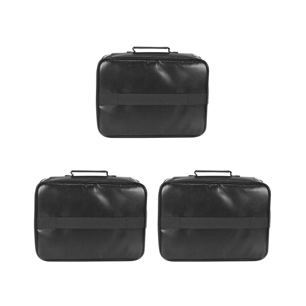 3X Document Bag With Lock, Fireproof 3-Layer Document Storage Box With Waterproof Zipper,Used For Laptops, Documents B 6031240054106