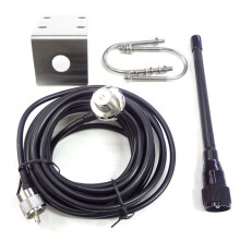 Antena Marina VHF 156-163Mhz Antena de MáStil Impermeable de Goma con Cable RG-58 de 5M para , Velero, Yate