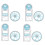 8 Pcs Multifunctional Geometric Ruler Plastic Circle Drawing Tool Drafting Templates Clear Graphic Design Tools 1