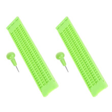 2X 4 Lines 28 Cells Braille Writing Board with Stylus Braille Slate Portable Practice for the Blind Learning Supplies