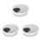 3X PC Computer Stainless Steel Outer Diameter 50mm Desk Grommet Cable Hole Cover 1