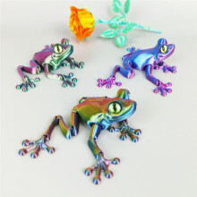 3D Printed Simulated Frog Movable Animal Figurines Toys 3D Printed Toys Home Decor Desktop Ornament for Gifts A