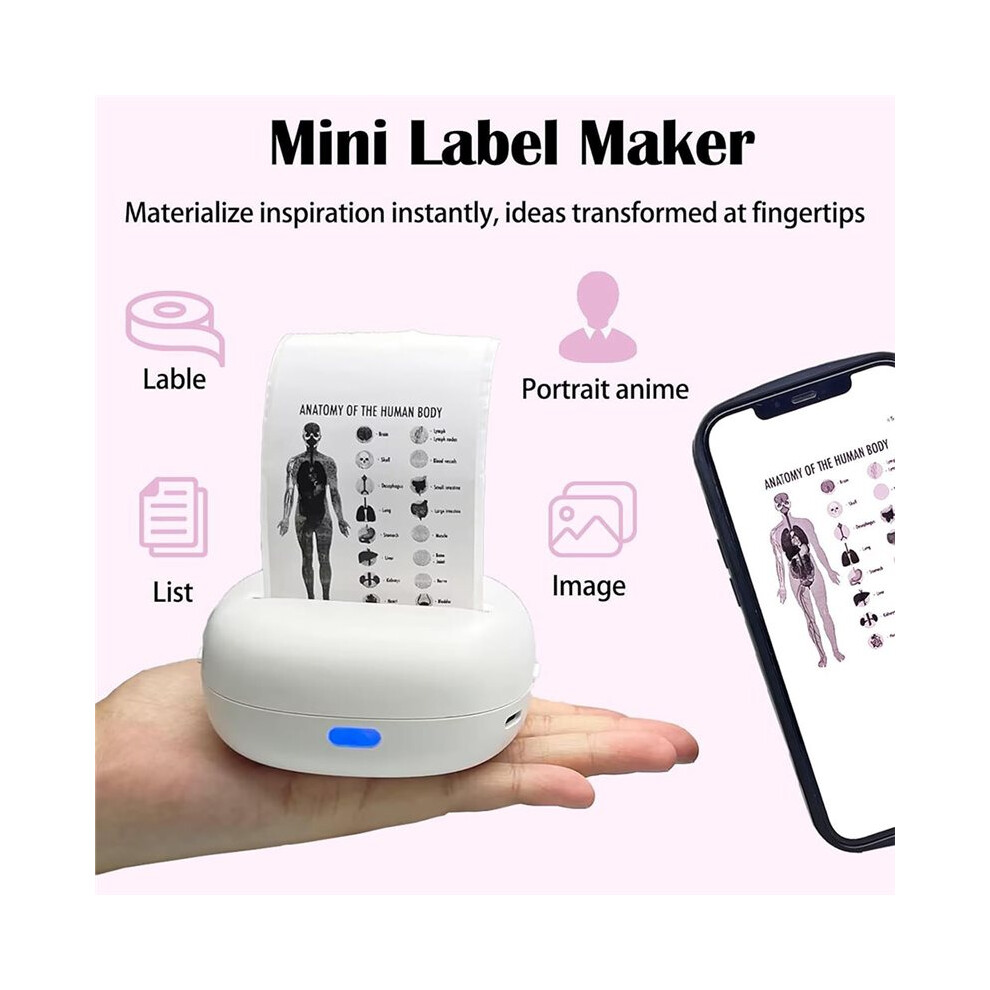Sticker Printer, Portable Thermal Sticker Maker, Label Maker Machine 4712535196085