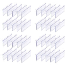 280PC 8X4.2cm Clear Plastic Label Holders for Wire Shelf Retail Price Label Basket Labels Clip Labels