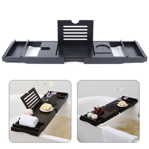 Extendable Bamboo Bath Tray for Tub Accessories, Bath Serving Table Tray, Bathroom Tray 2