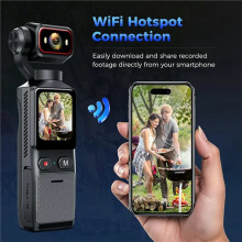 4K Pocket Action Camera Touch Screen Portable Vlog Camera with Handheld Gimbal Stabilizer Body Camera Video Recorder