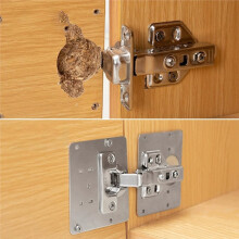 Cabinet Hinges Repair Plate,Stainless Steel Hinge Repair Brackets Kit,Kitchen Cupboard Door Hinge Repair Plate Kit