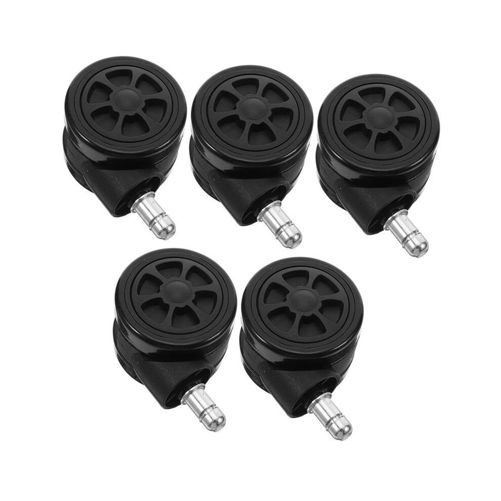 5Pcs Black Office Chair Replacement Castor Wheels For Hardwood Floors And Furniture 6032785915273