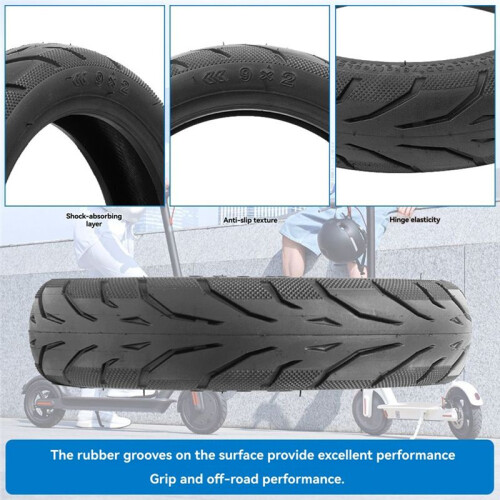 Pneu de Vácuo de 9 Polegadas para Patinete para  M365 1S PRO PRO2 9x2.0 com Câmara de Ar de 8,5 Polegadas 2