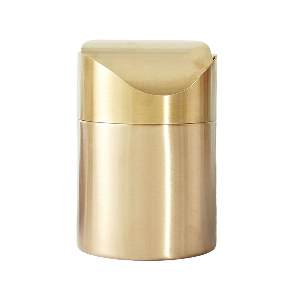 Countertop Trash Can Desktop Trash Can Space Saving Fingerprint Proof 304 Stainless Steel For Office For Pericarp 6031061447330