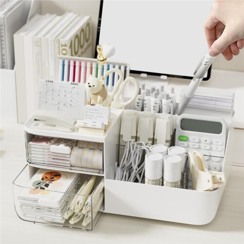 Wholesale Student Stationery Organizer Office Desk Storage Holders and Racks 2025Multifunctional Data Cable Storage Box
