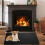Fireplace Mat Black Polyester 39x60 Inch Fireproof Non-Slip 6
