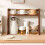 Cup Holder Storage Rack Desktop Doublelayer Coffee Cup Tea Set Storage Cup Rack Coffee Utensil Storage the Table Gift A 3