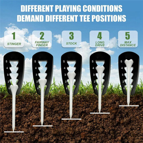 3 Pack  Tee Height Tool Adjustable  Tee Height Tool Adjustable Tees for Mats Tee Height Setter