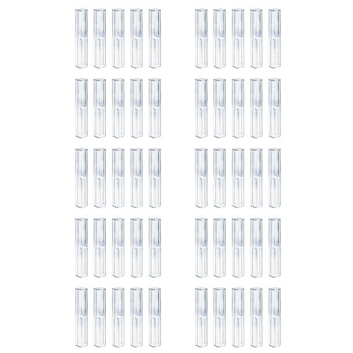 50Pcs Clear Acrylic Pencil Case, Reusable Pen Gift Box Empty Plastic Pen Storage Container Pencil Packaging Box Set