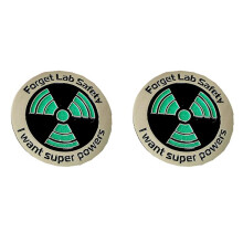 2X Science Enamel Pin - Glow in the Dark - Forget Lab Safety I Want Super Powers Lapel Pin Hat Pin - Funny Pin