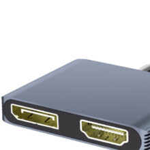 Type-C-Hub auf -Kompatibel + DP-Splitter 4K 60Hz Multi-Screen-Erweiterung Type-C-Dockingstation für Laptop und Smartphone