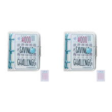 2X 1000 Savings Challenge Binder, Monthly Money Savings Challenges Book with Envelopes, Budget Binder ()