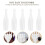 Jeu de quilles de bowling de table réutilisables blanches (10 pièces) 3