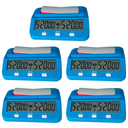5X Chess Basic Digital Chess Clock and Game Timer, Accurate Digital Portable Clock, Digital Watch Timer ()