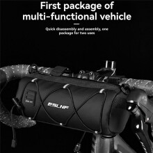 ESLNF Waterproof Bicycle Handlebar Bag Multifunctional MTB Front Tube Bag Portable Outdoor Shoulder Bag