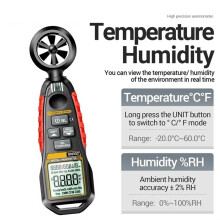 Digital Anemometer 0.4-30m/S GN302 Handheld Wind Speed Meter Humidity AirVelocity Airflow -20C - 60C Temperature Test