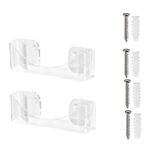 2 Pack Acrylic Hat Rack for Wall ,Wall Mounted Hat Organizer for Closet, Door, Garage, Bedroom Transparent