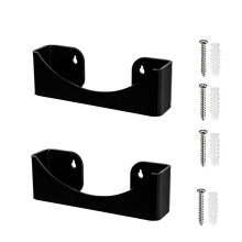 Pacote com 2 Cabideiros de Acrílico para Parede, Organizador de Chapéus Montado Na Parede para Armário, Porta, Garagem, Quarto, Preto