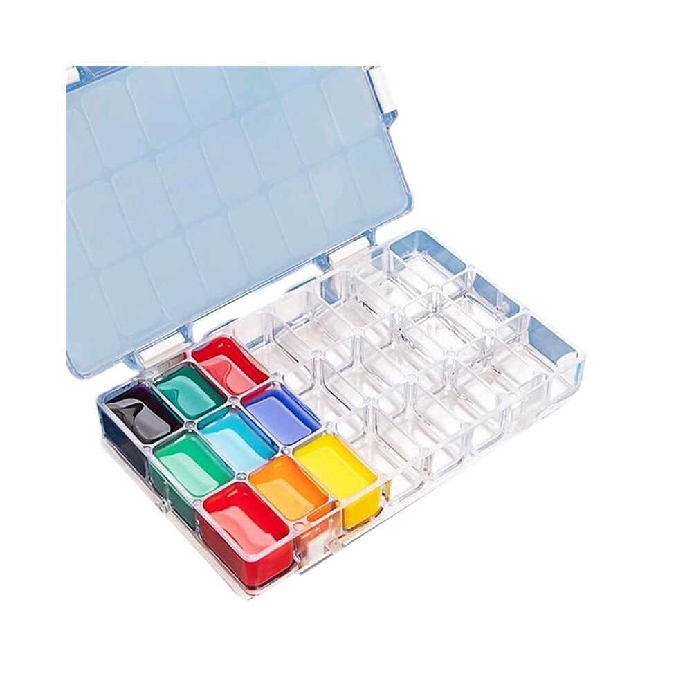 12Girds Portable Multi-Function Painting Box Empty Watercolor Palette Watercolor Oil Acrylic Gouache Paint Subpackage 6031555234194