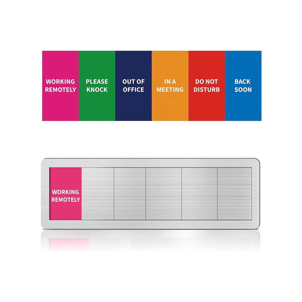 Office Door Signs 6 Options Do Not Disturb, Please Knock, In A Meeting, Soon Privacy Door Slider Sign For Meeting 4711512539679