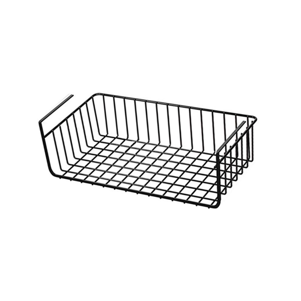 1PC Metal Kitchen Organizer Shelf Under Table Hanging Net Basket Multifunctional Book Storage Rack Home Offices B