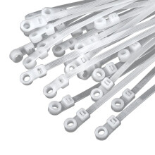 Bridas de Nailon con Orificio para Tornillos: Correas Autoblocantes de Varios Tamaños para Organizar Cables.
