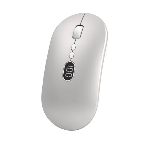 Wireless Computer Mouse with Battery Level Visible Rechargeable 2.4G Portable USB Mouse Silent Click for PC Laptop B 1